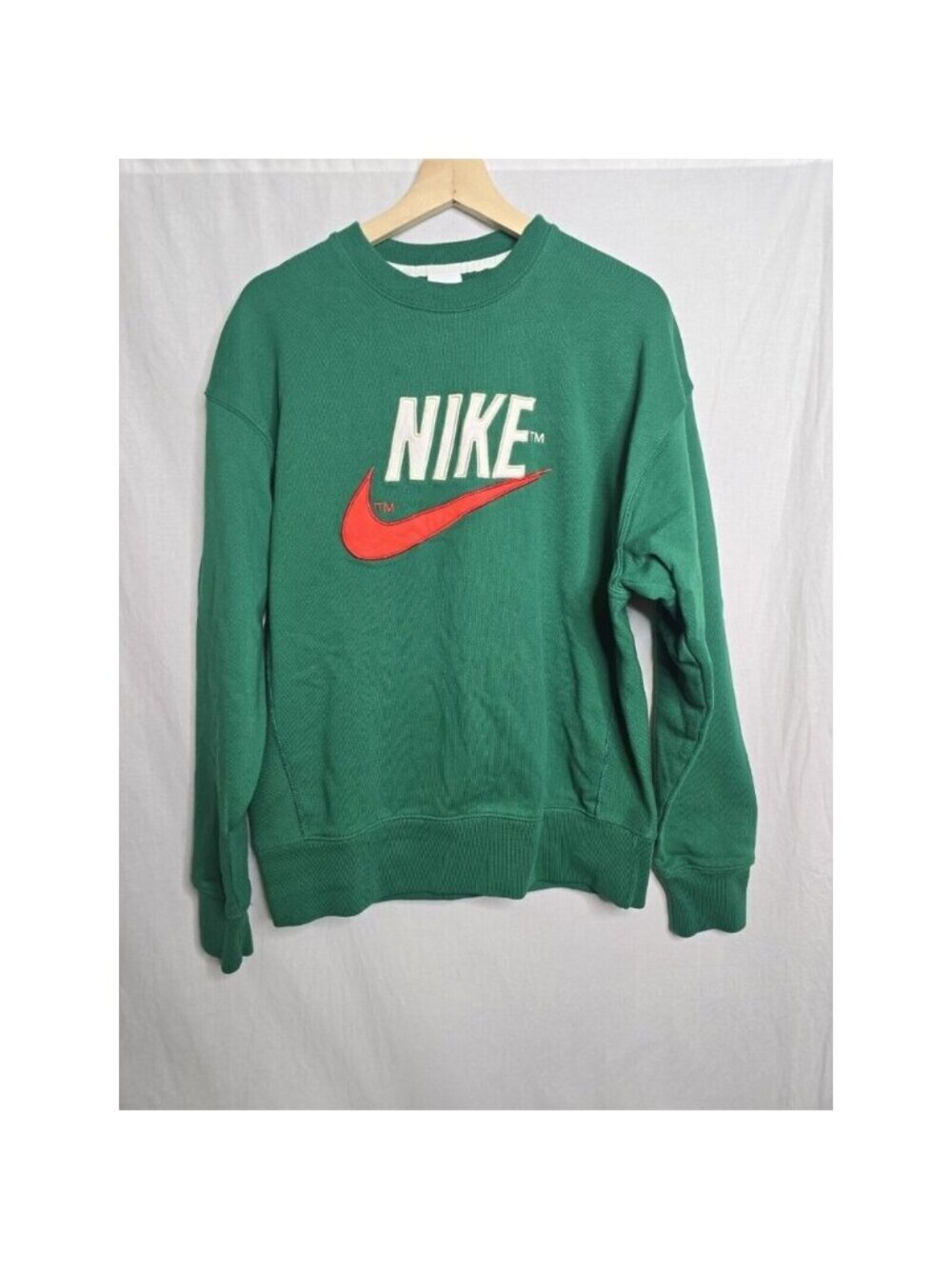 Mens Medium Nike Sportswear Retro French Terry Crew Sweatshirt Green DO8891-365